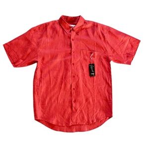 Vintage Goouch 100% Linen Bright Colourful Button Up Shirt Travel Men's Large